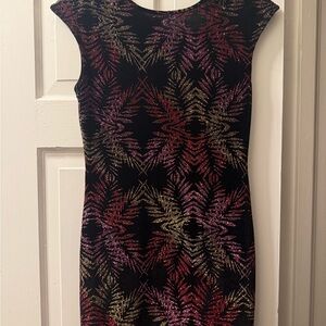 Elegant Black and Gold Patterned Dress